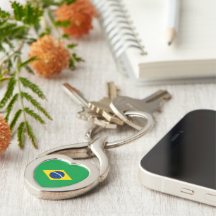 Brazil flag key ring