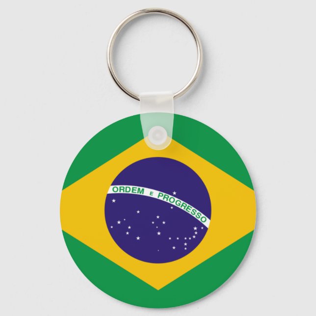 Brazil flag key ring (Front)
