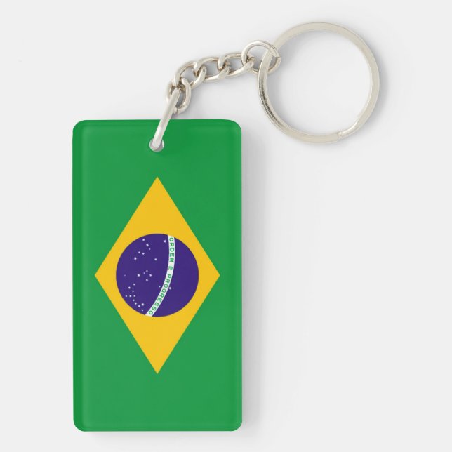 Brazil Flag Key Ring (Back)