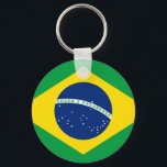 Brazil Flag Keychain<br><div class="desc">This keychain features the national flag of Brazil.</div>