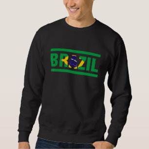 Brazil Flag Lettering It is in my DNA  for Brazili Sweatshirt