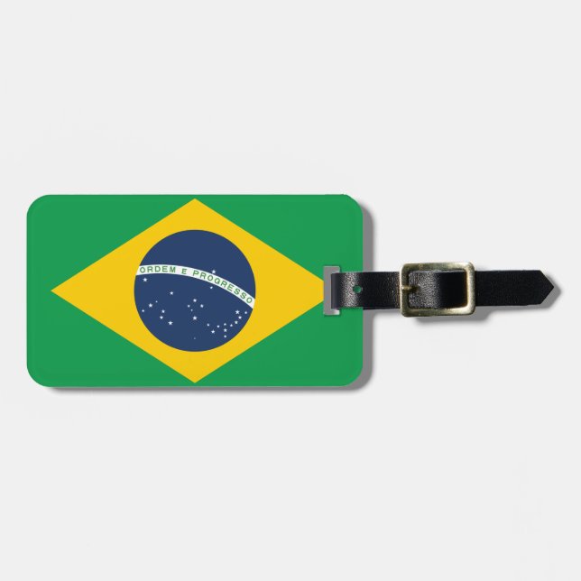 Brazil Flag Luggage Tag (Front Horizontal)