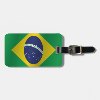 Brazil flag luggage tag