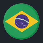 Brazil Flag Magnet<br><div class="desc">National Flag of Brazil. Bandeira do Brasil.</div>