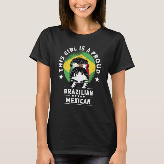 Brazil Flag Mexico Grown Women Girl Citizen Pride T-Shirt (Front)