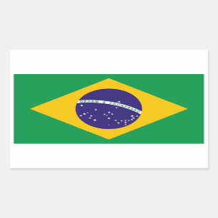 Brazil: Flag of Brazil Rectangular Sticker