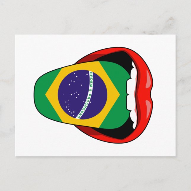Brazil Flag Ordem e Progresso  Postcard (Front)