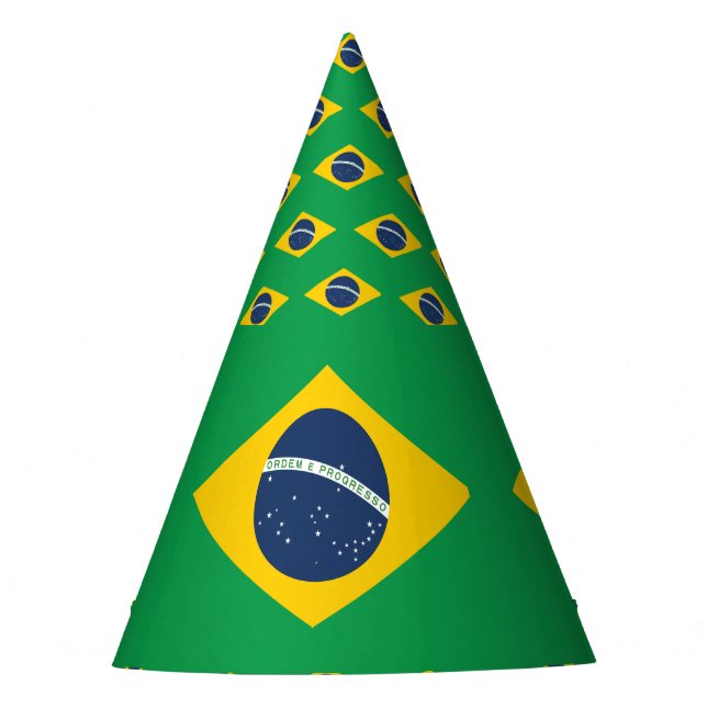 Brazil Flag Party Hat (Front)