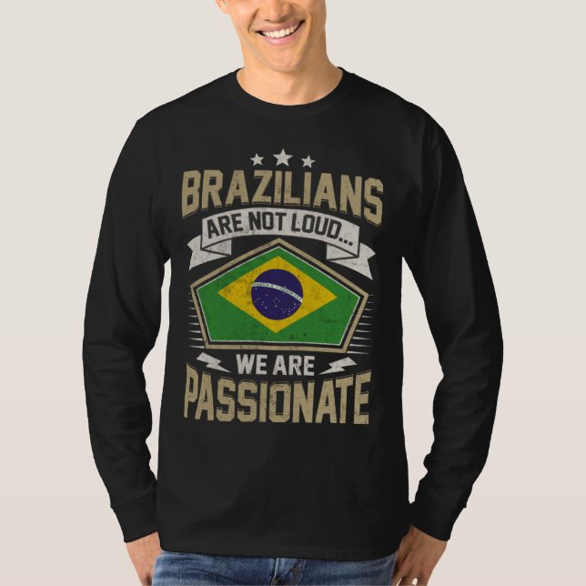 Brazil Flag Passionate Brazilians Girls & Women T-Shirt (Front)