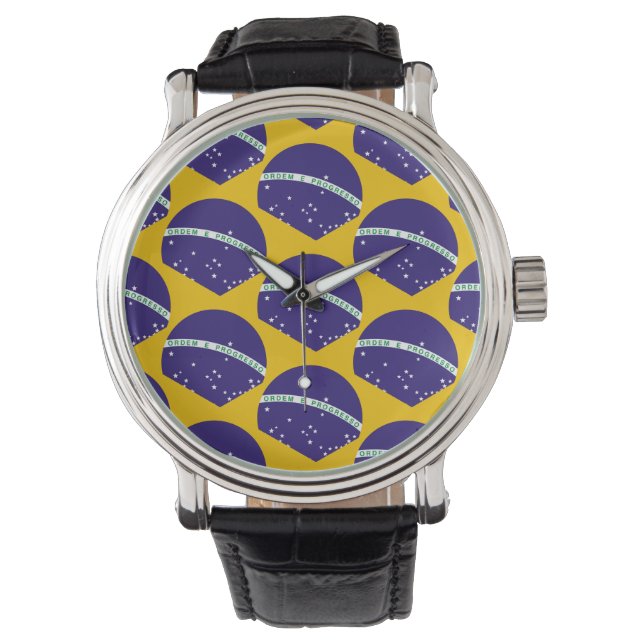 Brazil flag pattern watch (Front)
