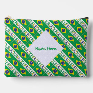 Brazil Flag Personalised Everyday Heritage Accessory Pouch