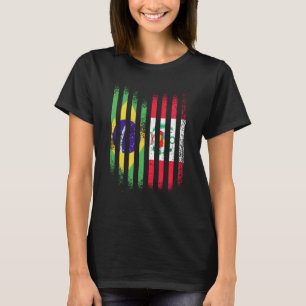 Brazil Flag Peru Grown Country Flags Stripes T-Shirt