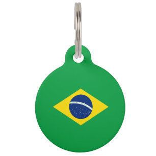 Brazil flag pet tag