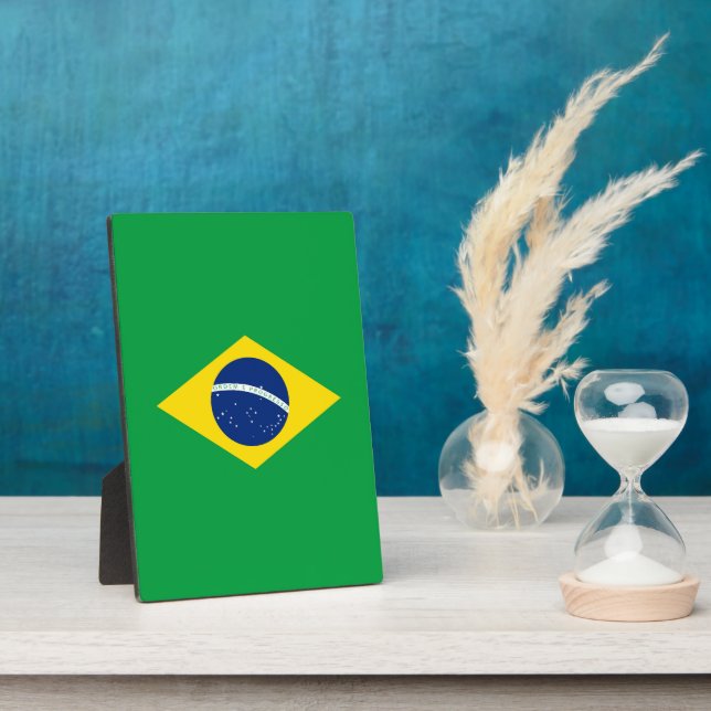 Brazil flag plaque (Side)