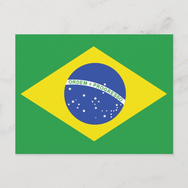 Brazil Flag Postcard (Front)