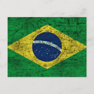 brazil flag postcard