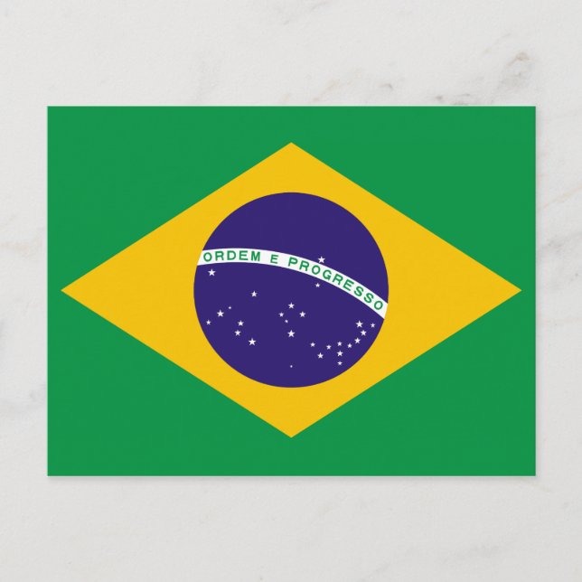 BRAZIL flag Postcard (Front)