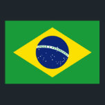 Brazil flag poster<br><div class="desc">The green color represents the country's forests,  the yellow diamond symbolizes its mineral riches,  the white is a symbol of peace and purity,  while the blue is associated with the color of the sky.</div>