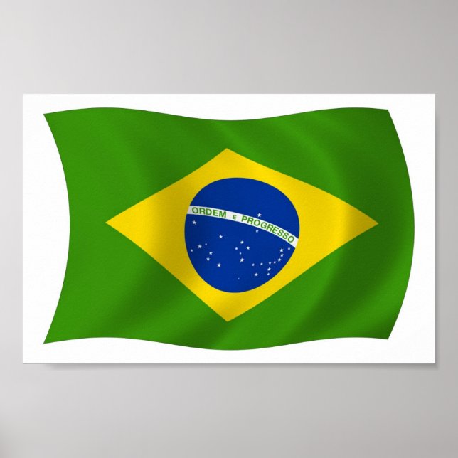 Brazil Flag Poster Print (Front)