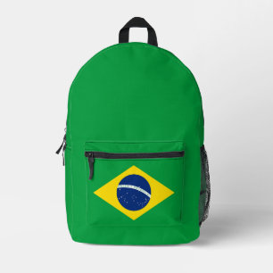 Brazil flag printed backpack