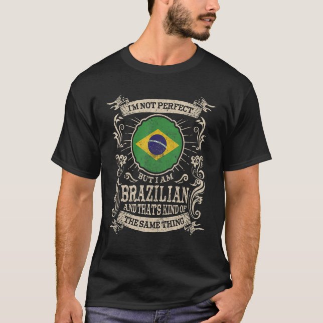 Brazil Flag Proud Brazilians Men & Women T-Shirt (Front)