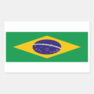 Brazil Flag Rectangle Sticker
