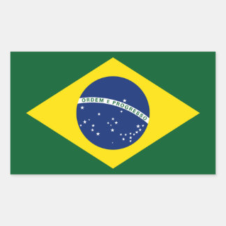 Brazil flag rectangular sticker