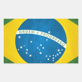 Brazil Flag Rectangular Sticker