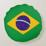 Brazil Flag Round Cushion<br><div class="desc">Brazil Flag</div>