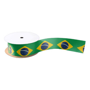 Brazil Flag Satin Ribbon