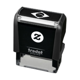 Brazil flag Self Inking Rubber Stamp