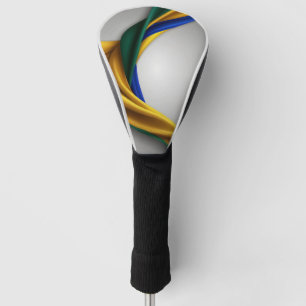 Brazil flag silk texture golf head cover