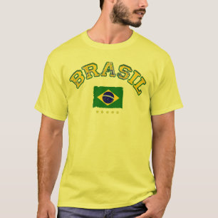 Brazil flag soccer style T-Shirt