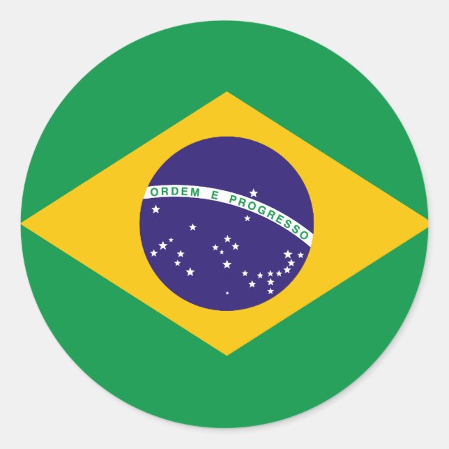 Brazil Flag Sticker (Front)