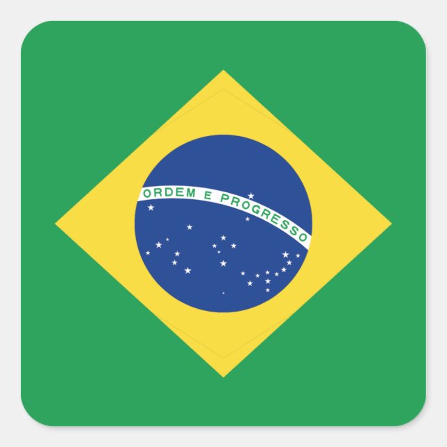 Brazil Flag Sticker (Front)