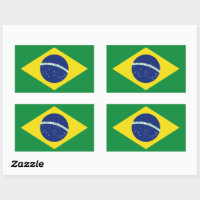 Brazil flag stickers. Ordem e Progresso.