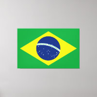 Brazil flag Stretched Canvas Print