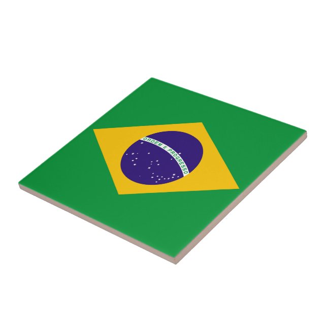 Brazil Flag Tile (Side)