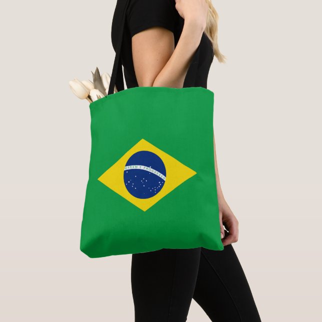 Brazil flag tote bag (Close Up)