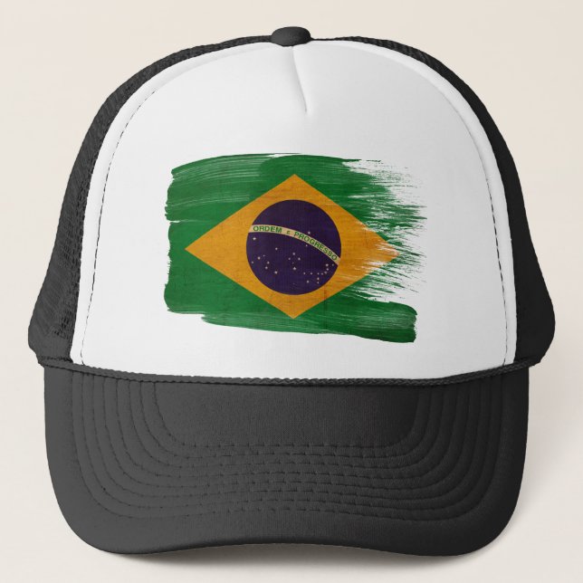 Brazil Flag Trucker Hat (Front)