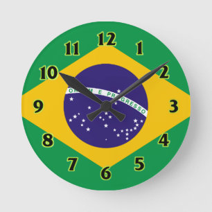 Brazil Flag WallClocks
