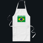 Brazil Flag World Cup 2022 Football Soccer Long Apron<br><div class="desc">Brazil 2022. Brazilian flag. World cup 2022 Qatar. Add your own text. Brazil apron.</div>