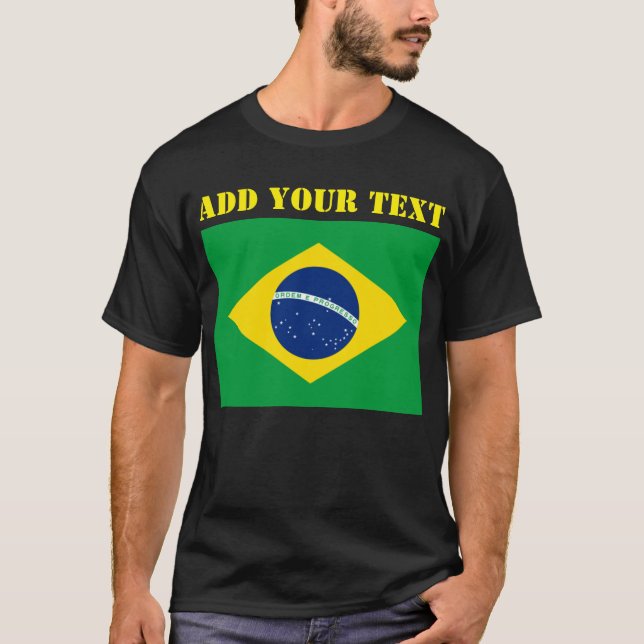Brazil Flag World Cup 2022 Football Soccer T-Shirt (Front)