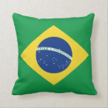 Brazil Flag x Flag Pillow<br><div class="desc">The flag of Brazil adorns both sides of this cushion. An imaginative furnishing accent for Brazilian homemakers.</div>