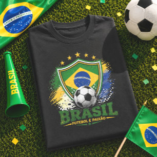 Brazil Football Brasil Soccer Fan Brazilian Pride T-Shirt