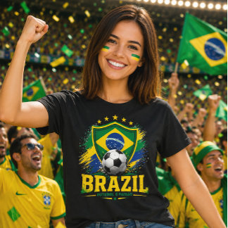 Brazil Football Brasil Soccer Fan Brazilian Pride T-Shirt