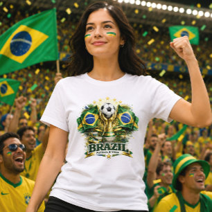 Brazil Football Brasil Soccer Fan Brazilian Pride Tri-Blend Shirt