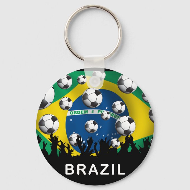 Brazil Football Key Ring (Front)