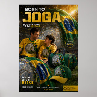 Brazil Football Legacy Collection – Father & Son  Poster