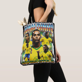 Brazil Football Legend Vintage 90s Tote Bag